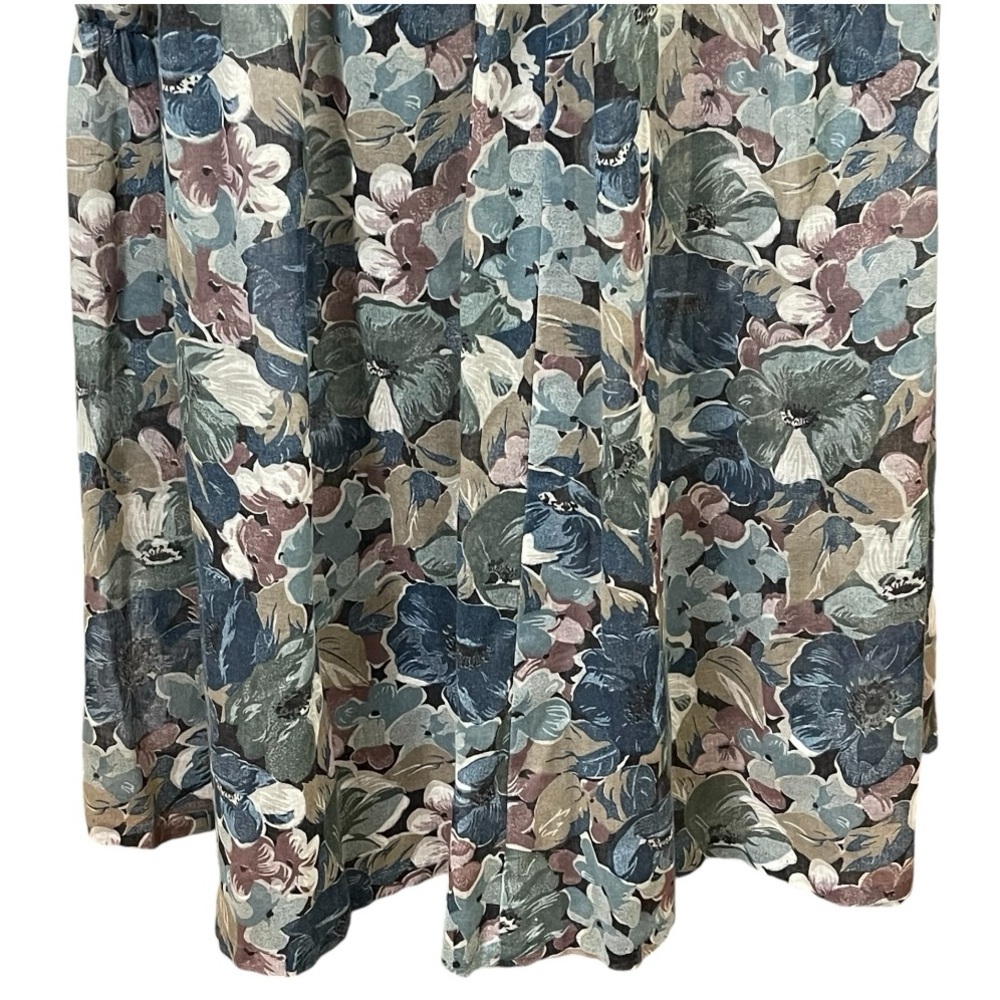 Vintage 70s Maybro Floral Semi Sheer Gauze Tiered Maxi‎ Skirt Boho S - Picture 8 of 11